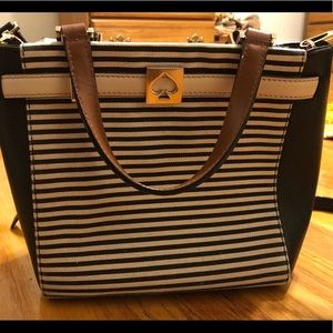 Kate Spade Houston Leo Leather Striped Bag